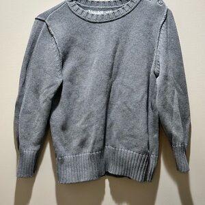 American Eagle Women's Gray Cotton Sweater Large